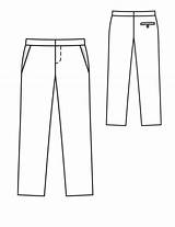 Trousers Burdastyle sketch template
