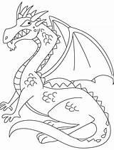 Dragon Coloring Pages Medieval Kids Fire Template Templates Flying Dragons Drawing Wings High Real Printable Colouring Crafts Color Fly Cute sketch template