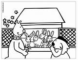 Rabbit Hutch Coloring Boowa Kwala sketch template