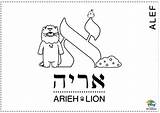 Hebrew Alef Alefbet sketch template