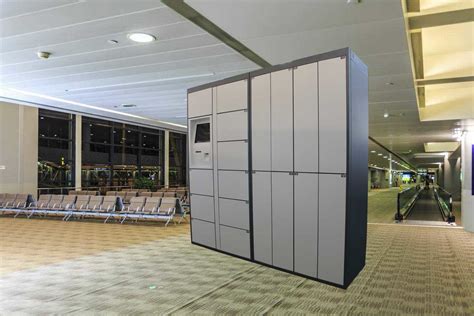 train station supermarket luggage lockers hall storage locker  smart lock system remote