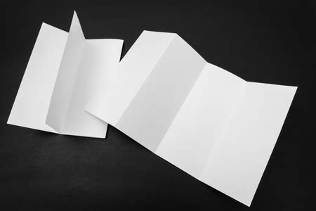 fold white template paper  black background