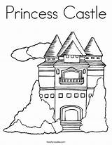 Coloring Castle Princess Pages Colouring Kids sketch template