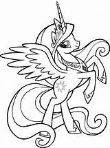 Celestia Pony sketch template