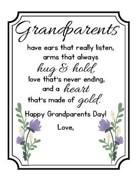 printable grandparents day poems  preschoolers pics