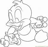 Duck Daffy Coloring Baby Playing Cars Pages Tunes Looney Coloringpages101 Printable Online sketch template