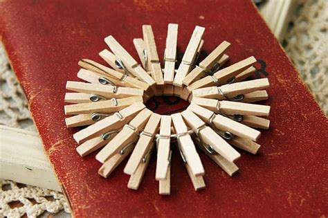 miniature clothespin wreath simple project to do with