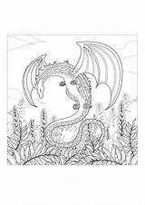 Coloring Pages Monster Adults Dragon Dragons Legends Adult Myths Books Do Trust Monsters Unicorn Colour Artist Printable Space Beautiful Templates sketch template