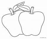 Coloring Pages Apple Apples Printable Kids sketch template
