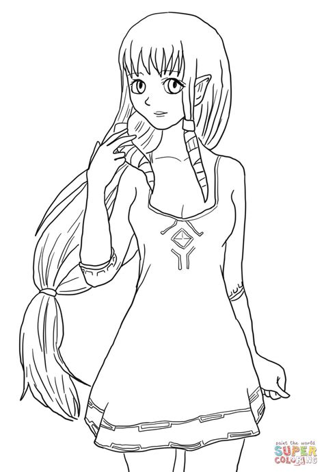cute zelda coloring page  printable coloring pages