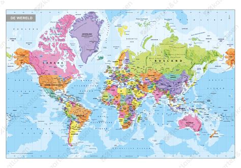 wereldkaart staatkundig mappemonde groenland