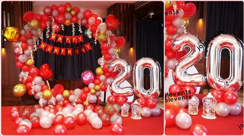 Creative Balloon Decoration For 20th Birthday Party Daughter S