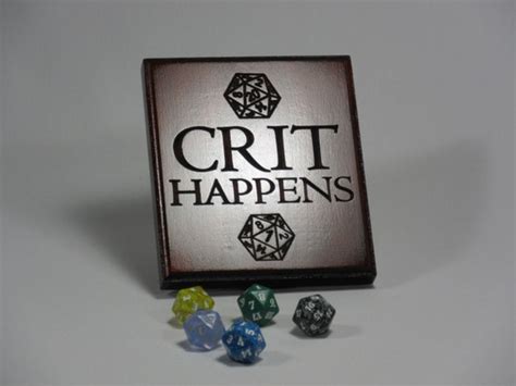 Crit Happens Meme Wall Art And Coaster Dnd Pathfinder Game
