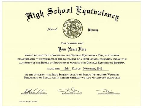 printable fake ged certificate