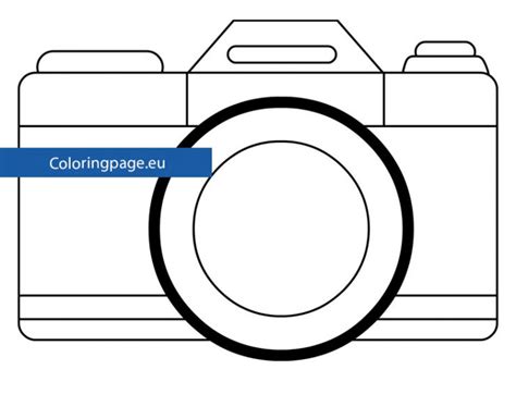 vintage camera template coloring page