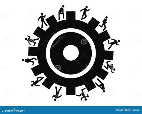 people running  gear stock vector illustration  background