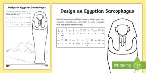 design  sarcophagus worksheet hecho por educadores