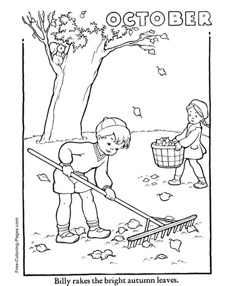 autumn coloring pictures