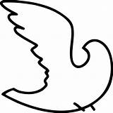 Dove Clipart Outline Vector sketch template