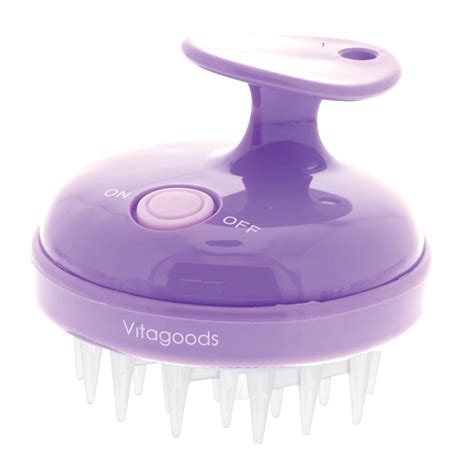 vitagoods scalp massaging shampoo brush purple health and wellness