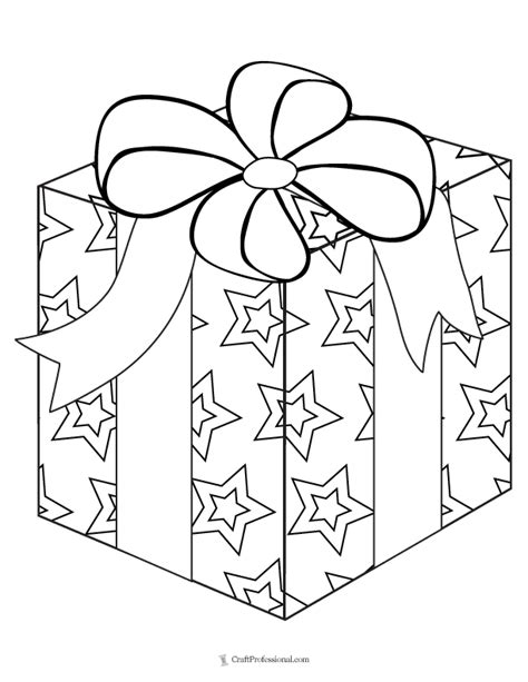 christmas gift coloring page coloring home