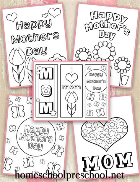 printable mothers day colouring  cards bookmarks questionnaires