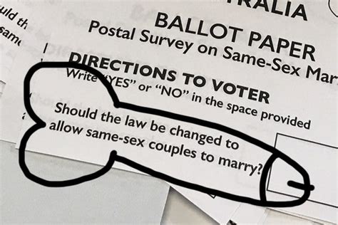 If You Draw A Dick On Your Same Sex Marriage Ballot It