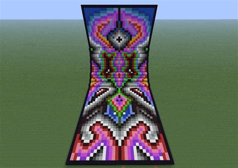 Curved Pixel Art Minecraft Map