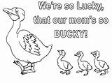 Mothers Coloring Duck Mother Printable Pages Mom Ducky Happy Kids Ducks Lucky Cards So Card Baby Colouring Ecoloringpage Easy Craft sketch template