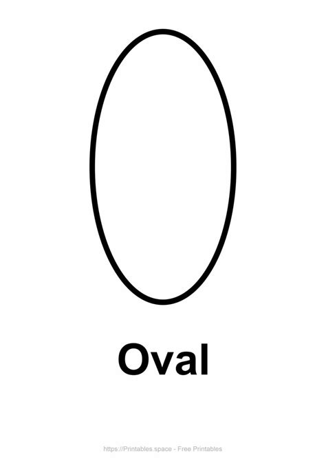 printable oval shape  printables