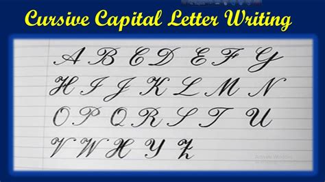 write capital letters  cursive writing capital alphabets
