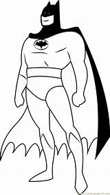 Batman Coloring Standing Pages Cartoon Characters Kids Printable Color Print Coloringpages101 Pdf sketch template