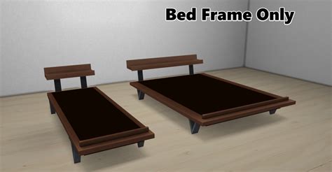 pin  marije deichmann  ts cc objects single bed frame bed frame sims  cc furniture