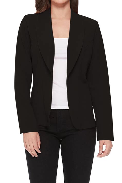 womens casual long sleeves open front basic lightweight solid blazer jacket  xl walmartcom