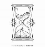 Hourglass Antique Wizard Dotwork Alchemist Spirituality Timer Sand Designlooter Panki Drawn sketch template