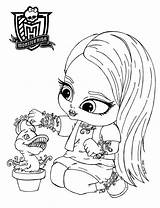 Coloring Monster Pages High Mini Dolls Library Clipart sketch template