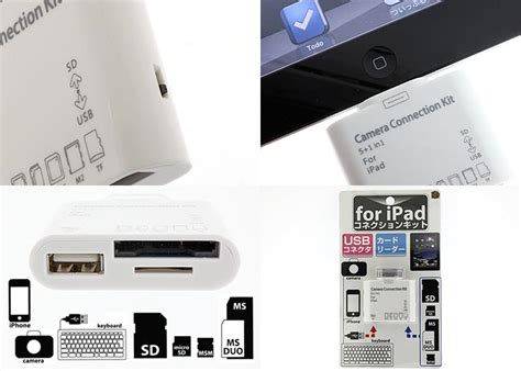multi functional camera connection kit  ipad gadgetsin