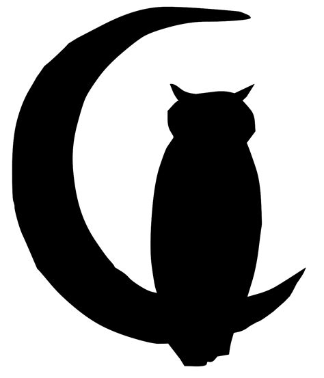 owl silhouette template images pictures becuo clipart