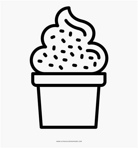 ice cream cup coloring page  transparent clipart clipartkey