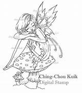 Digi Toadstool Snail Kuik Ching Chou Mushroom sketch template