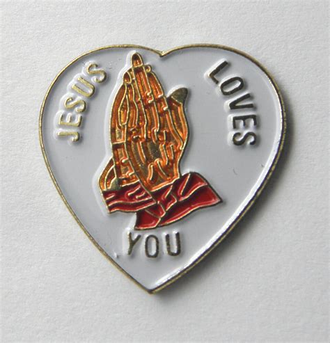jesus loves you love heart religious novelty lapel pin badge 1 inch ebay