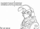 Coloring Pages Rainbow Six Siege Color Print Iq Clancy Tom Gsg9 Line Choose Board sketch template