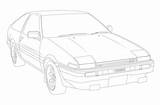 Ae86 Coloring Trueno Toyota Template Pages sketch template