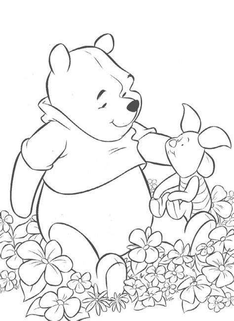 disney winnie  pooh coloring pages  friends playing   park