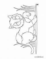 Cat Walking Coloring Pages Hellokids Print Color sketch template