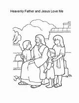 Jesus Heavenly Lds Kids Colorluna sketch template