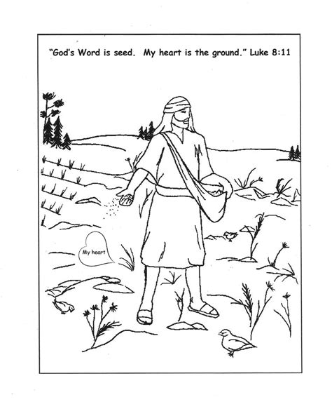 parable   sower coloring pages