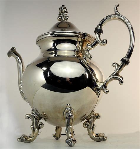 vintage antique silver plate teapot birmingham silver company etsy