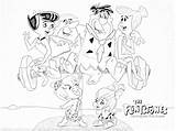 Coloring Flintstones Pages Family Cc69 Printable Kids Print sketch template