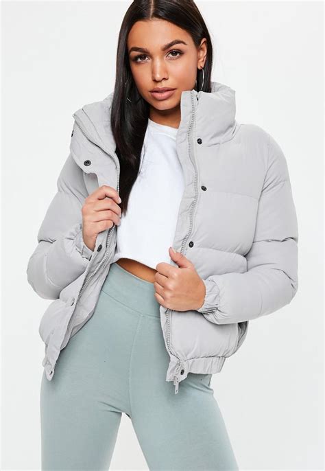 grey zip  puffer jacket grey puffer coat grey puffer jacket puffer jackets